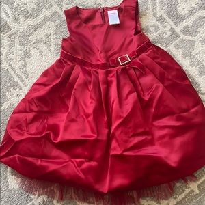 Adorable holiday dress - deep red 12-18mos